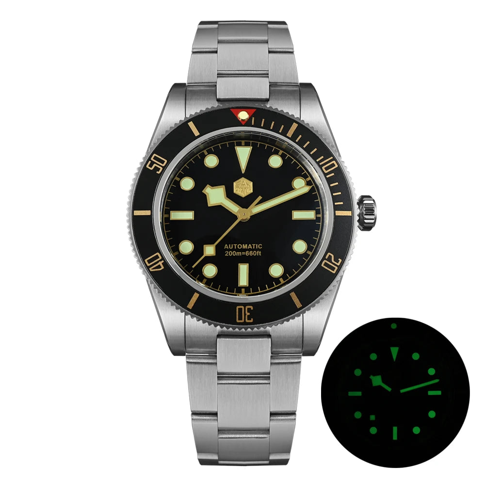San Martin SN0008 — Premium BB58-Style Automatic Diver, Snowflake Hands, Genuine 200M Water Resistance