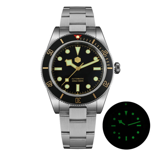 San Martin SN0008 — Premium BB58-Style Automatic Diver, Snowflake Hands, Genuine 200M Water Resistance