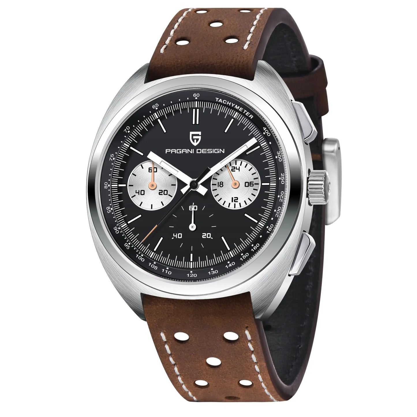 Pagani Design PD-1782 — Turtle Back Chronograph, Racing Style Strap, Sapphire, 100M Water Resistant [Colour Options]