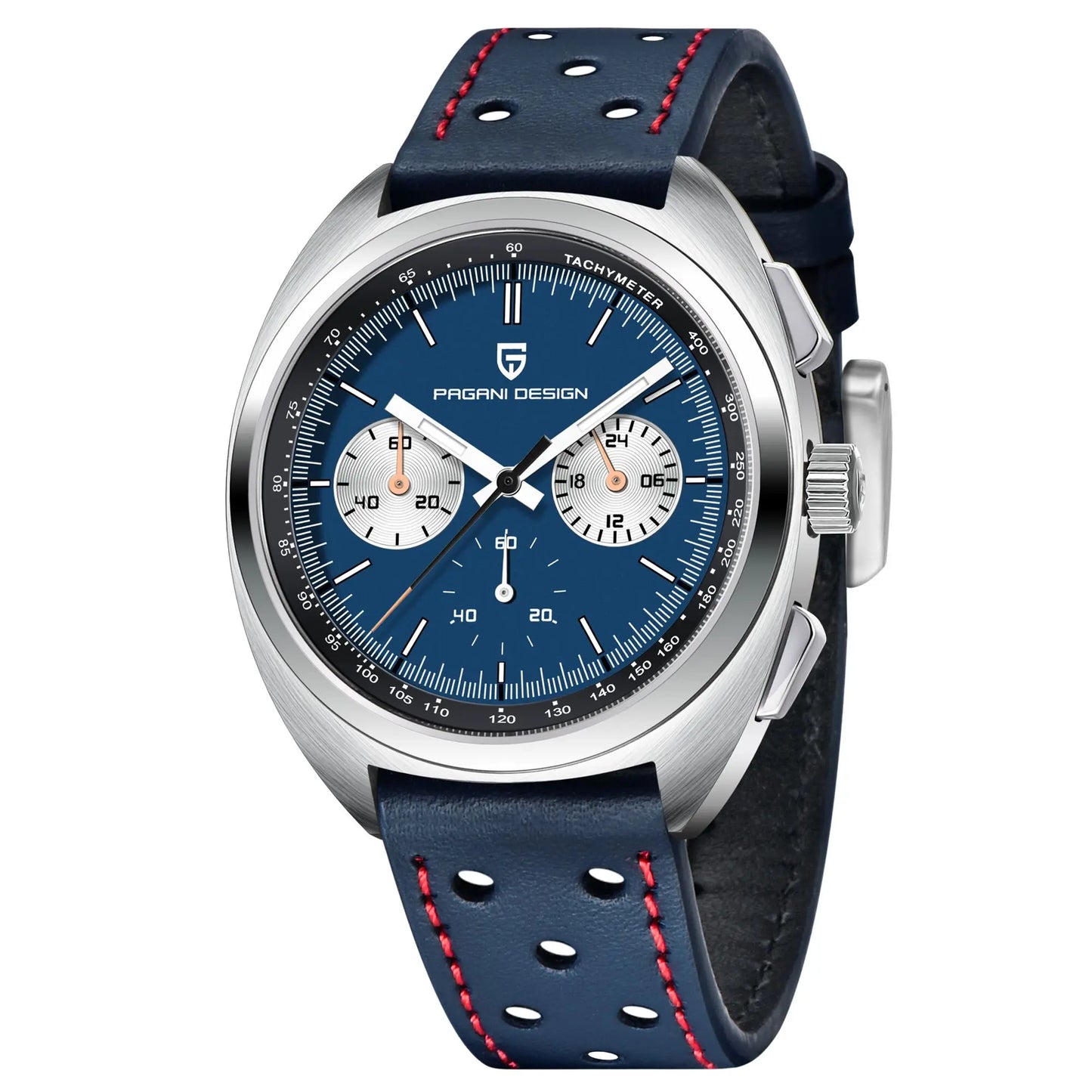 Pagani Design PD-1782 — Turtle Back Chronograph, Racing Style Strap, Sapphire, 100M Water Resistant [Colour Options]
