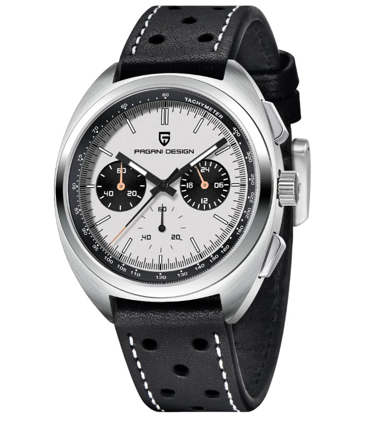 Pagani Design PD-1782 — Turtle Back Chronograph, Racing Style Strap, Sapphire, 100M Water Resistant [Colour Options]