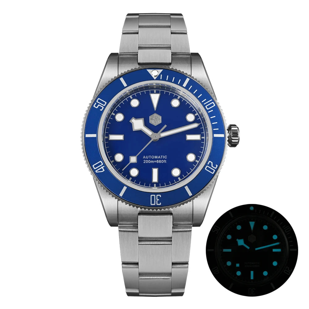 San Martin SN0008 — Premium BB58-Style Automatic Diver, Snowflake Hands, Genuine 200M Water Resistance