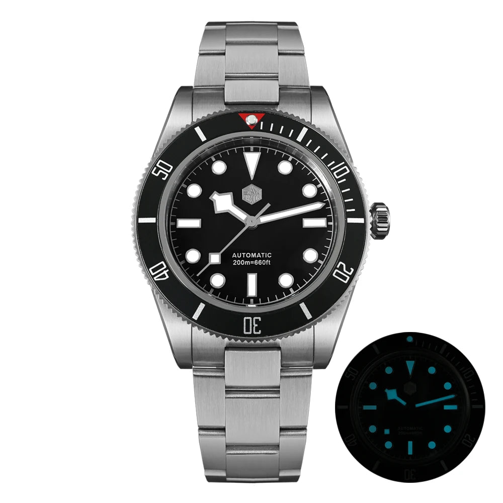 San Martin SN0008 — Premium BB58-Style Automatic Diver, Snowflake Hands, Genuine 200M Water Resistance