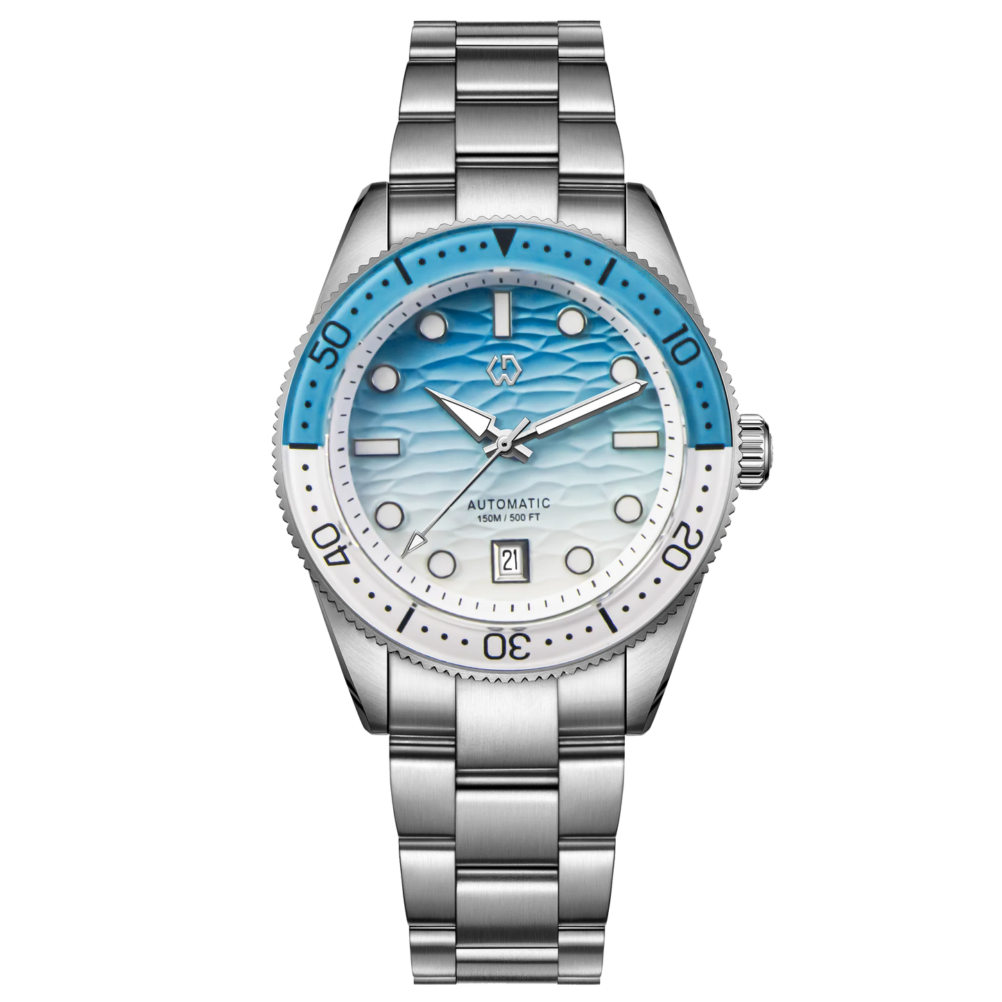 Striking Wishdoit 9012G — Automatic Diver Watch, Ripple Dial, Sapphire Crystal, 40mm Miyota