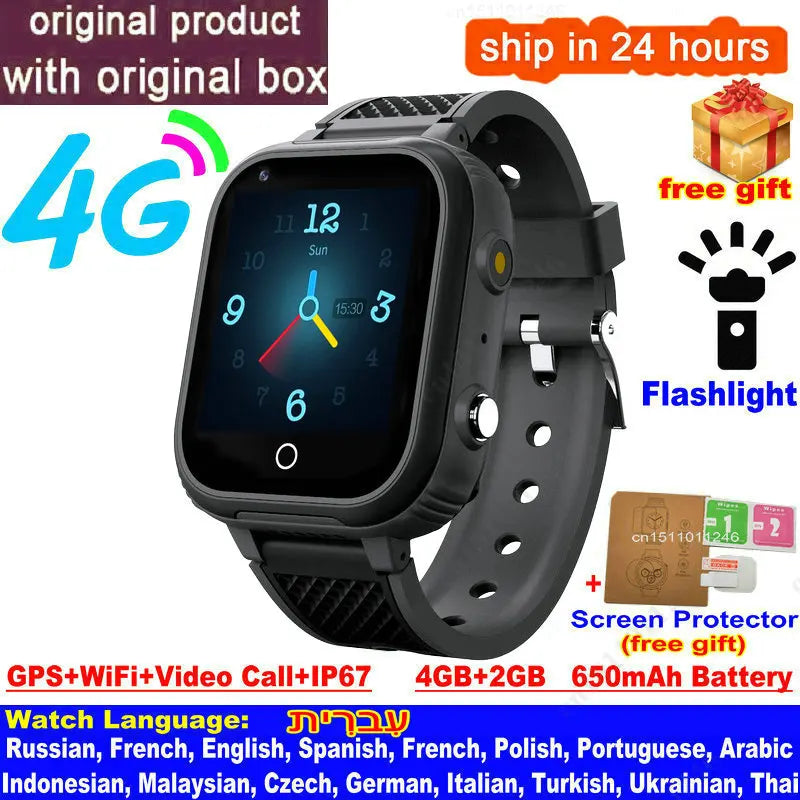 Peace of Mind on Their Wrist — 4G Kids Smart Watch, GPS Tracker, Video Calling & SOS