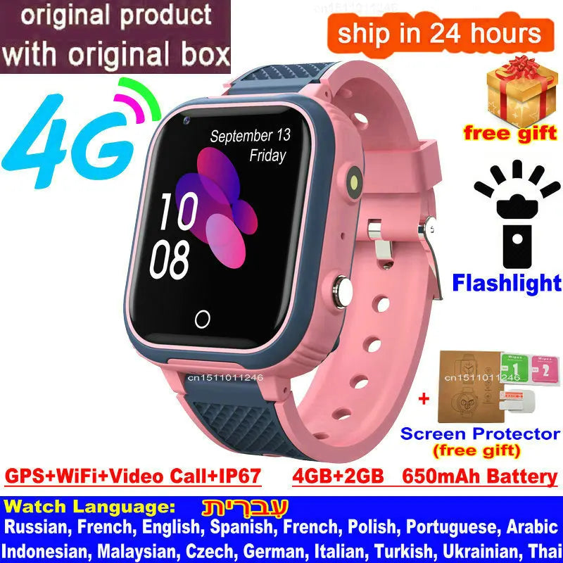 Peace of Mind on Their Wrist — 4G Kids Smart Watch, GPS Tracker, Video Calling & SOS