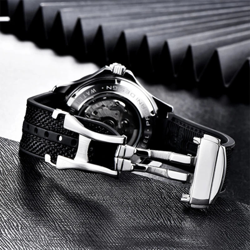 Pagani Design PD-1685 — Automatic Wave Dial Dive Watch, 007 Looks, Ceramic Bezel, 200M Water Resistant [Multiple Colour / Strap Options]