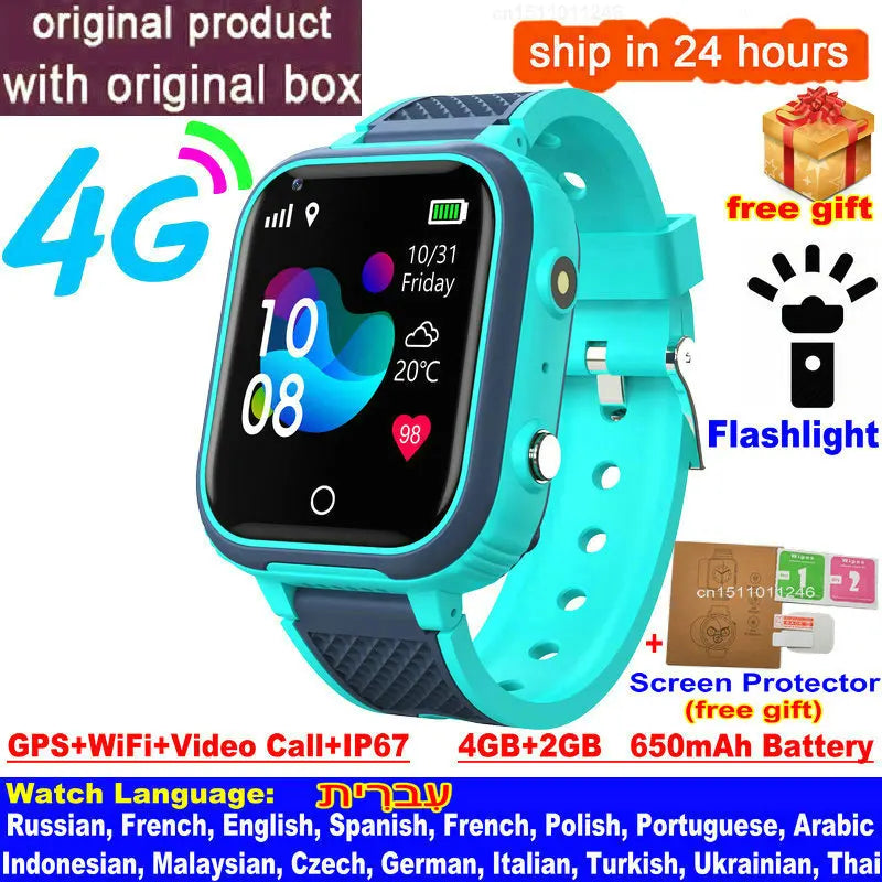 Peace of Mind on Their Wrist — 4G Kids Smart Watch, GPS Tracker, Video Calling & SOS