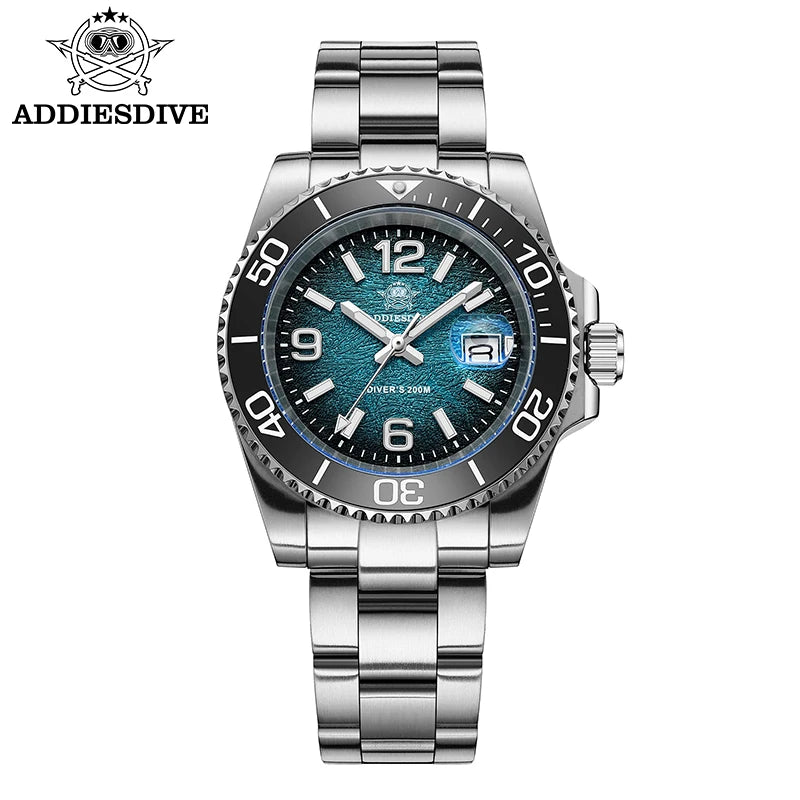 Ready for the Deep — ADDIESDIVE AD2513 41mm Dive Watch, BGW9 Super Luminous, 200M Water Resistant