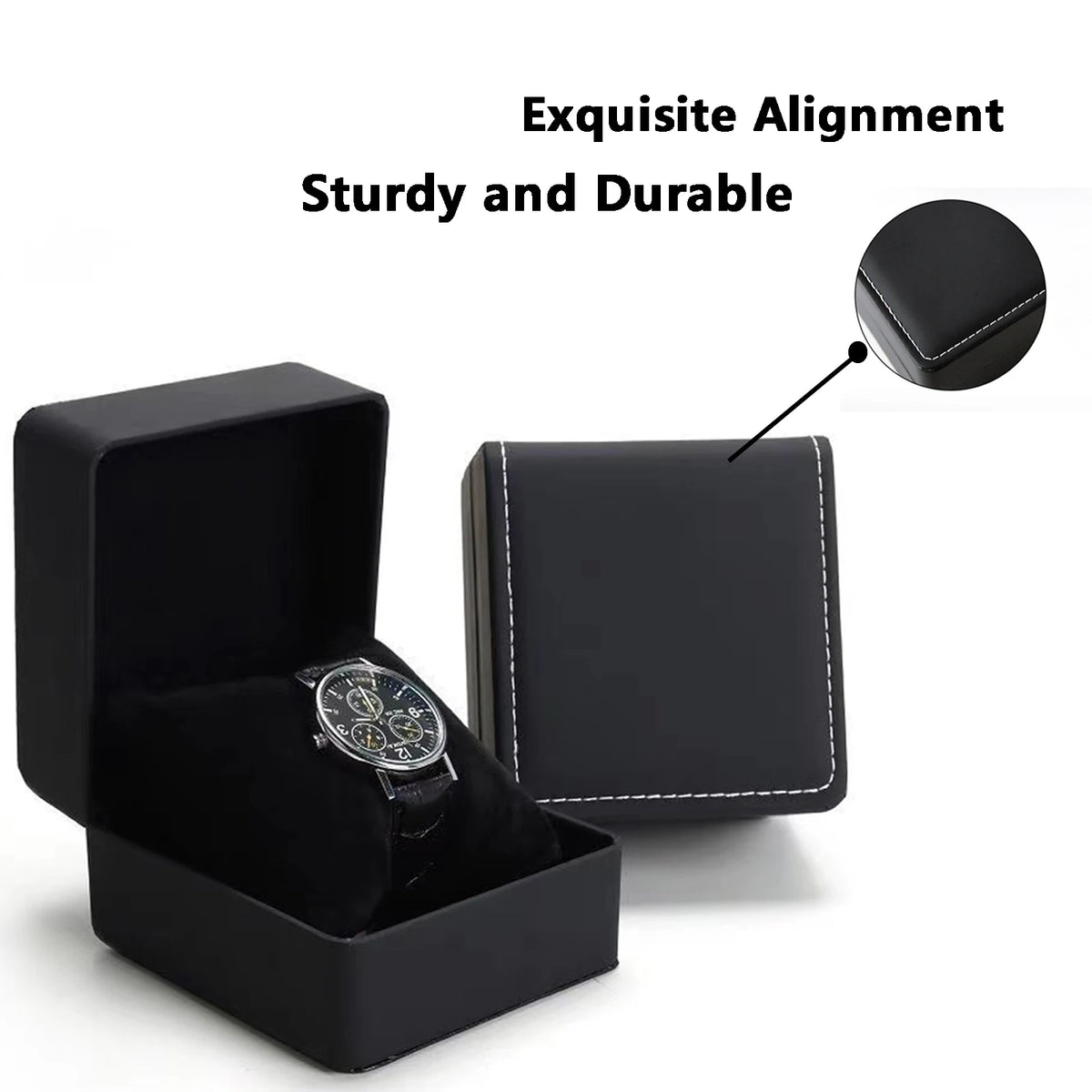 Single Watch Gift Box — PU Leather Display Case with Pillow Cushion Perfect for Gifting! [Colour Options]