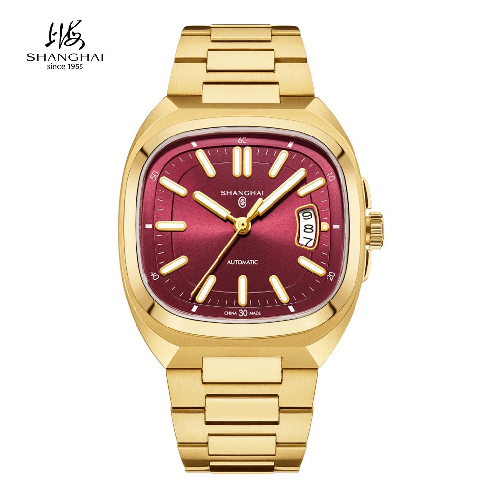 Shanghai SH018 — Vintage Square Case, One of the Best-Looking Automatics on the Market, Sapphire Crystal [Multiple Colour Options]