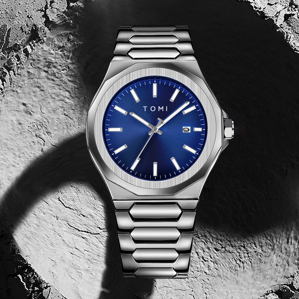 Bold Octagonal Style, Complete Gift Set — TOMI Quartz Watch Set [Multiple Colour Choices]