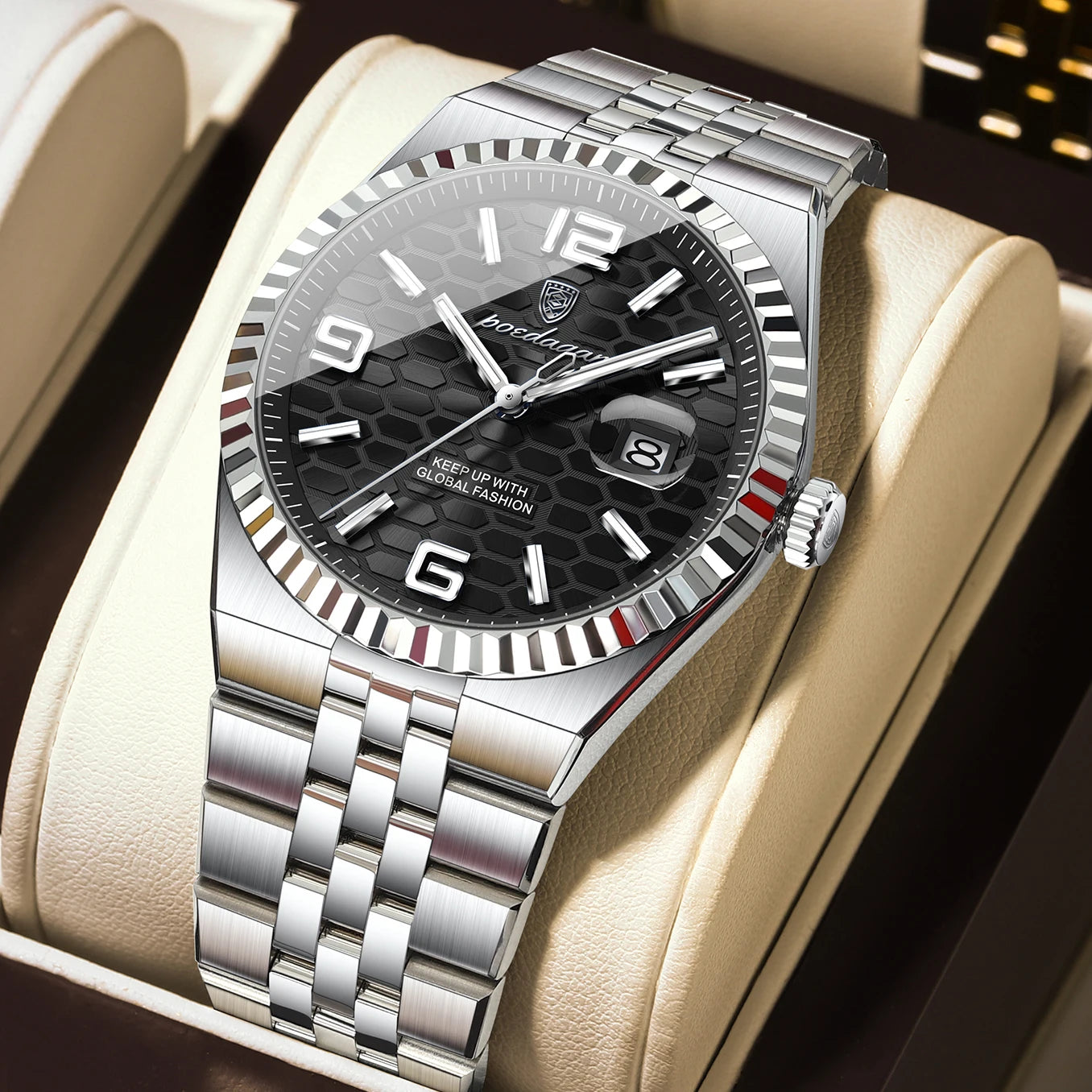 Stunning POEDAGAR Women's Watch — Crystal-Accented, Stainless Steel, Looks Far More Expensive Than Its Price [Multiple Dial & Colour Options]