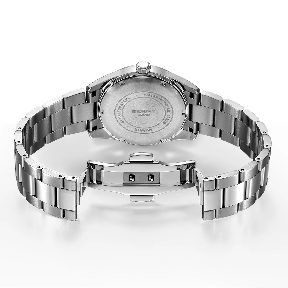 An Absolute Beauty — BERNY Lava-Look Dial, Sapphire Crystal, 100m Waterproof [Strap & Colour Choices]