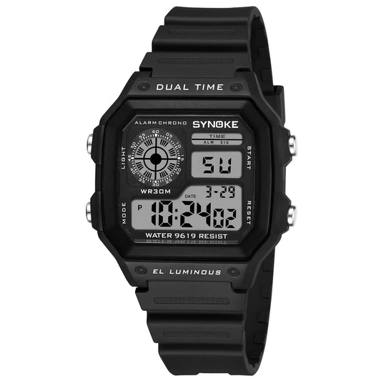 Built Tough, Reads Easy — SYNOKE Royale Sports Digital Watch, Multi Colour Lume Light Digital Watches Men Sports Luminous Chronograph Waterproof Male Electronic Wrist Watches Relogio Masculino