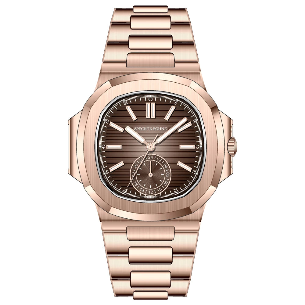 Specht & Söhne SP-0021 — Show-Stopping Ribbed Dial Chronograph Watch, Sapphire Crystal, 50M Waterproof