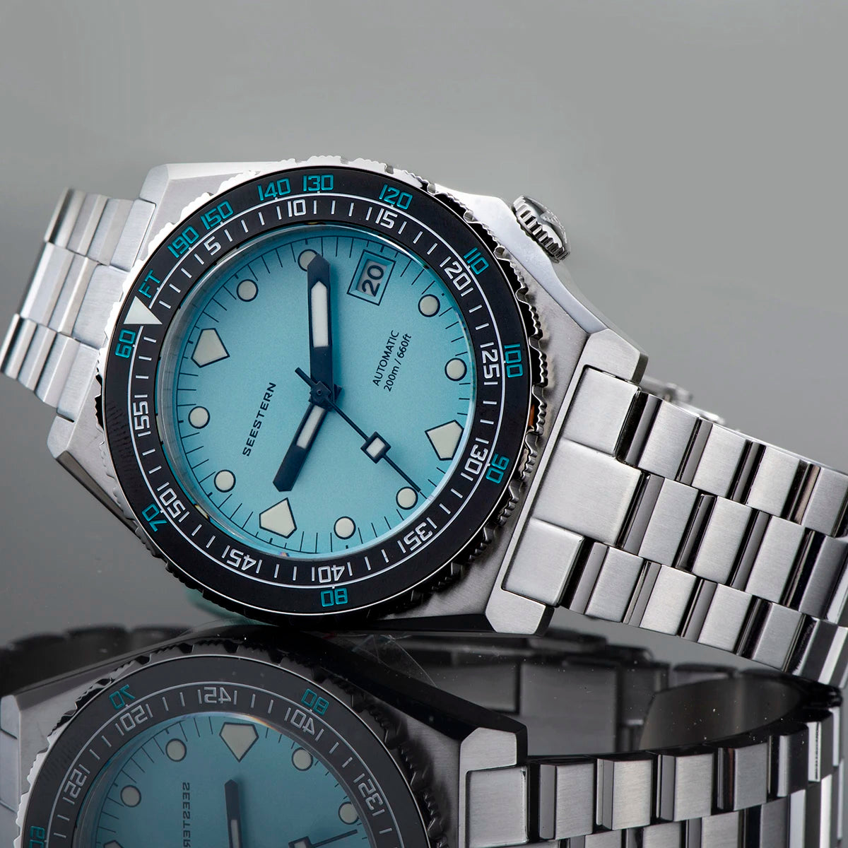 Seestern SUB600T V3 — Genuine Seiko Movement, Bright Dial Options, Ceramic Bezel, 200M Sapphire
