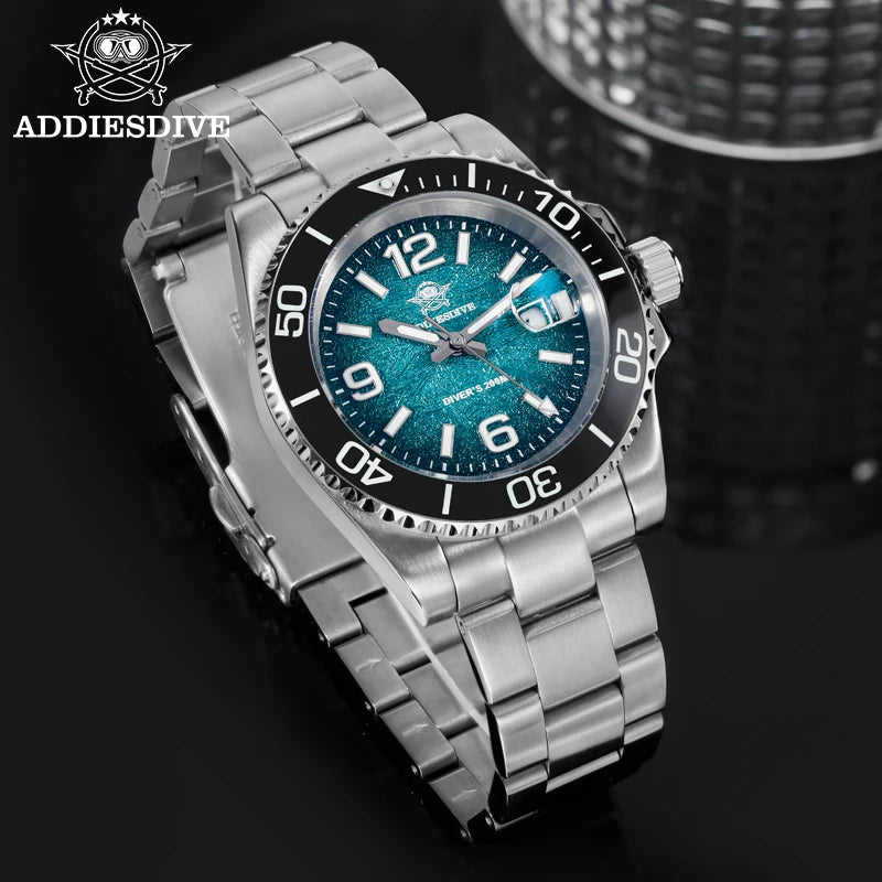 Ready for the Deep — ADDIESDIVE AD2513 41mm Dive Watch, BGW9 Super Luminous, 200M Water Resistant
