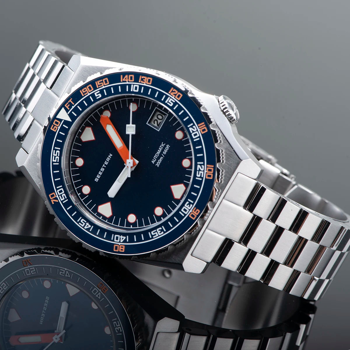 Seestern SUB600T V3 — Genuine Seiko Movement, Bright Dial Options, Ceramic Bezel, 200M Sapphire