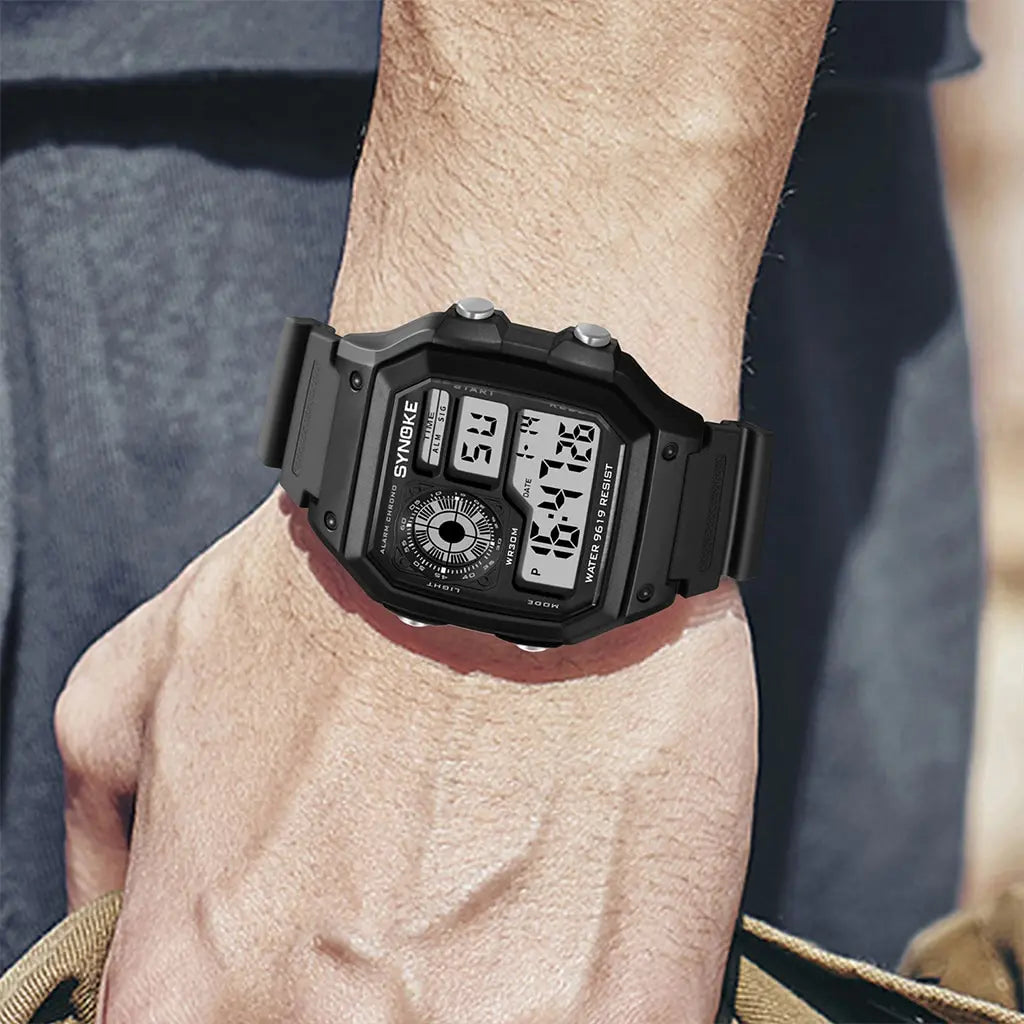 Built Tough, Reads Easy — SYNOKE Royale Sports Digital Watch, Multi Colour Lume Light Digital Watches Men Sports Luminous Chronograph Waterproof Male Electronic Wrist Watches Relogio Masculino