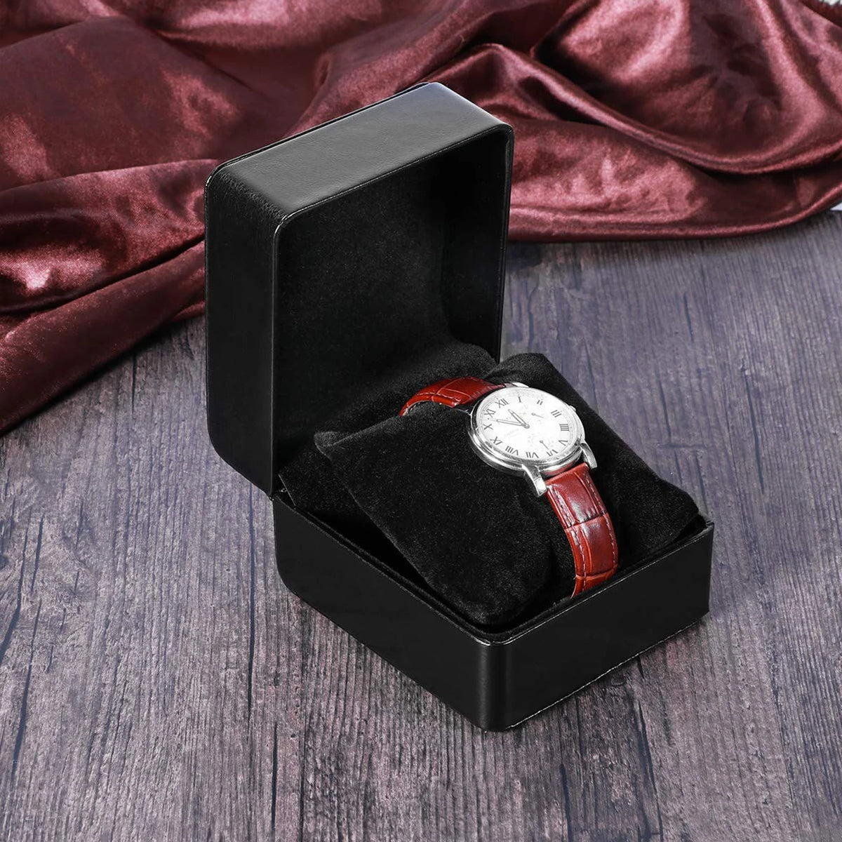 Single Watch Gift Box — PU Leather Display Case with Pillow Cushion Perfect for Gifting! [Colour Options]