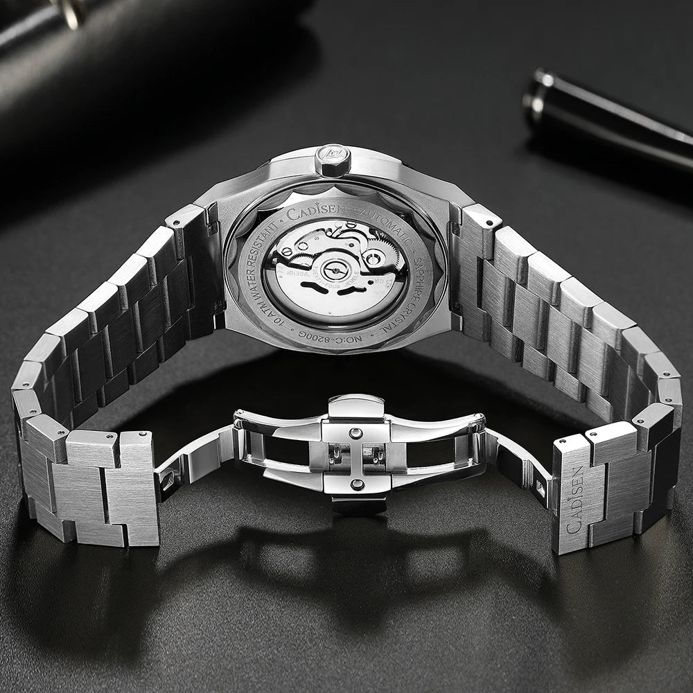 Cadisen C8200 — German-Designed Automatic Watch, Octagonal Case, Genuine Miyota Movement, Sapphire Crystal