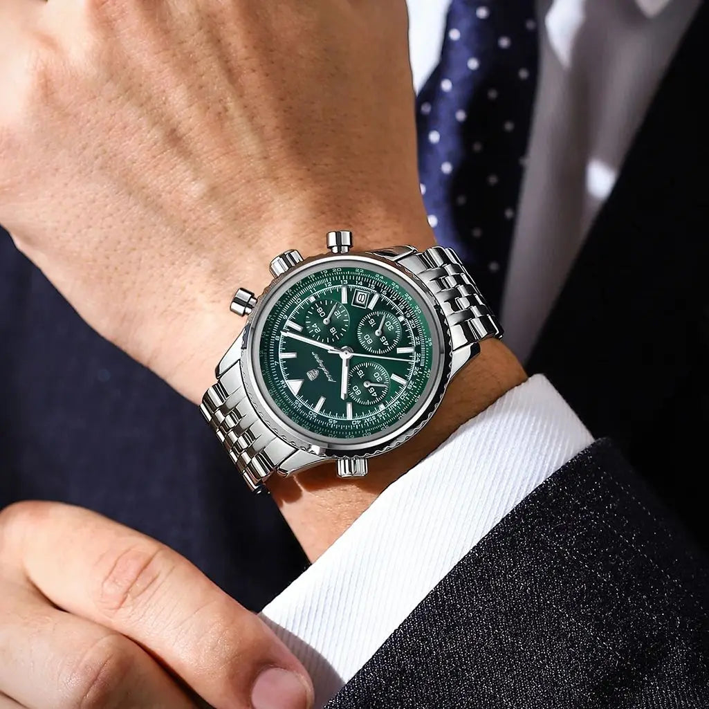 POEDAGAR Chronograph Watch — Bold Style, Real Spec, Real Value [Multiple Colour / Dial Options]