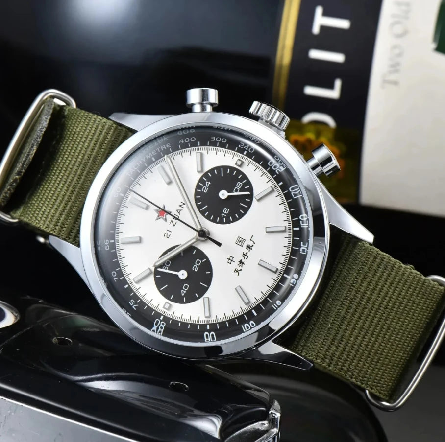 Bold 1963 Pilot Chronograph Watch — Quartz, Vintage Military Style [Colour / Strap Options]