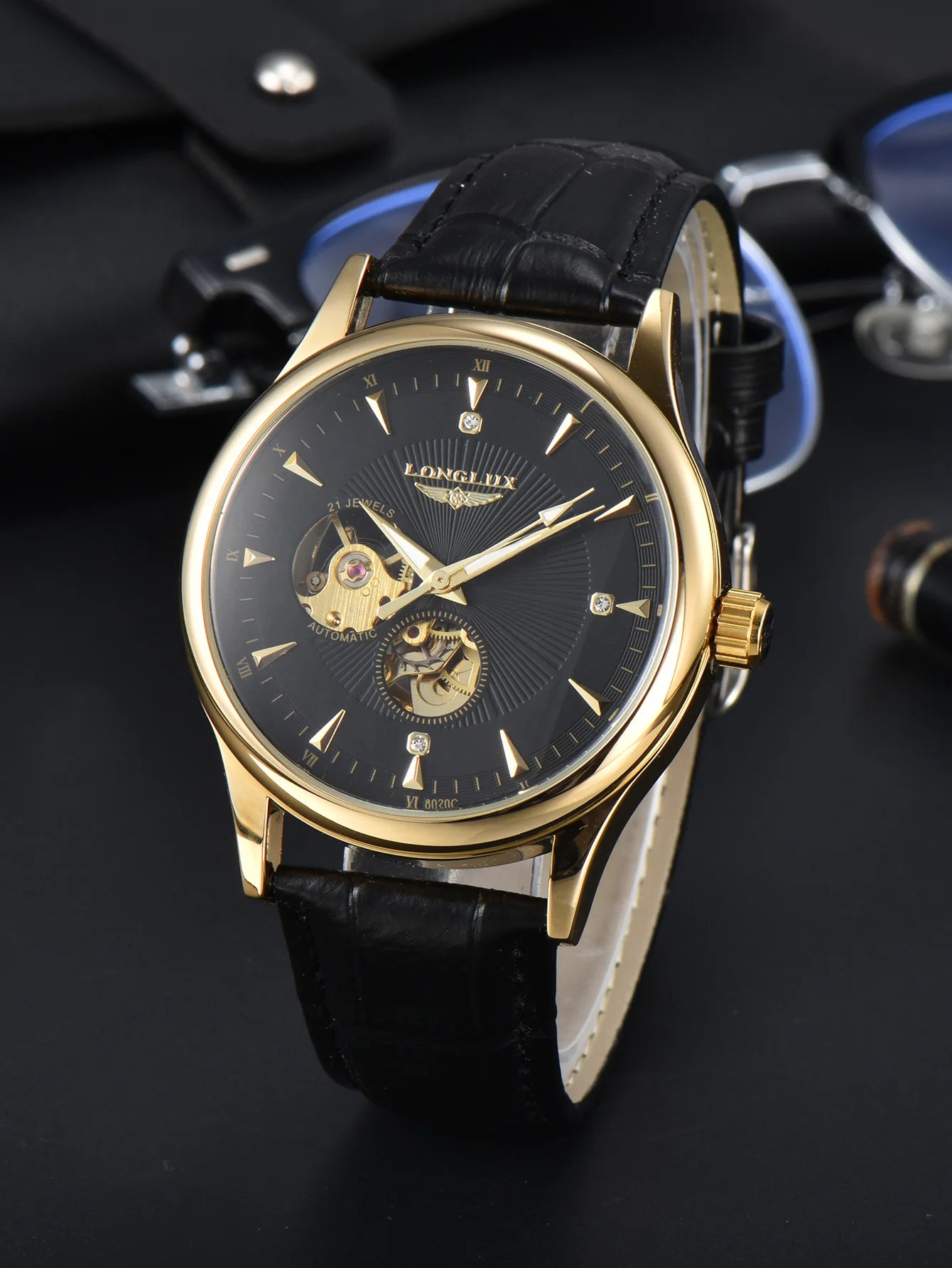 Classic Dress Watch — Automatic, Open Heart Dial, Exhibition Case Back, Roman Numerals [Colour Options]