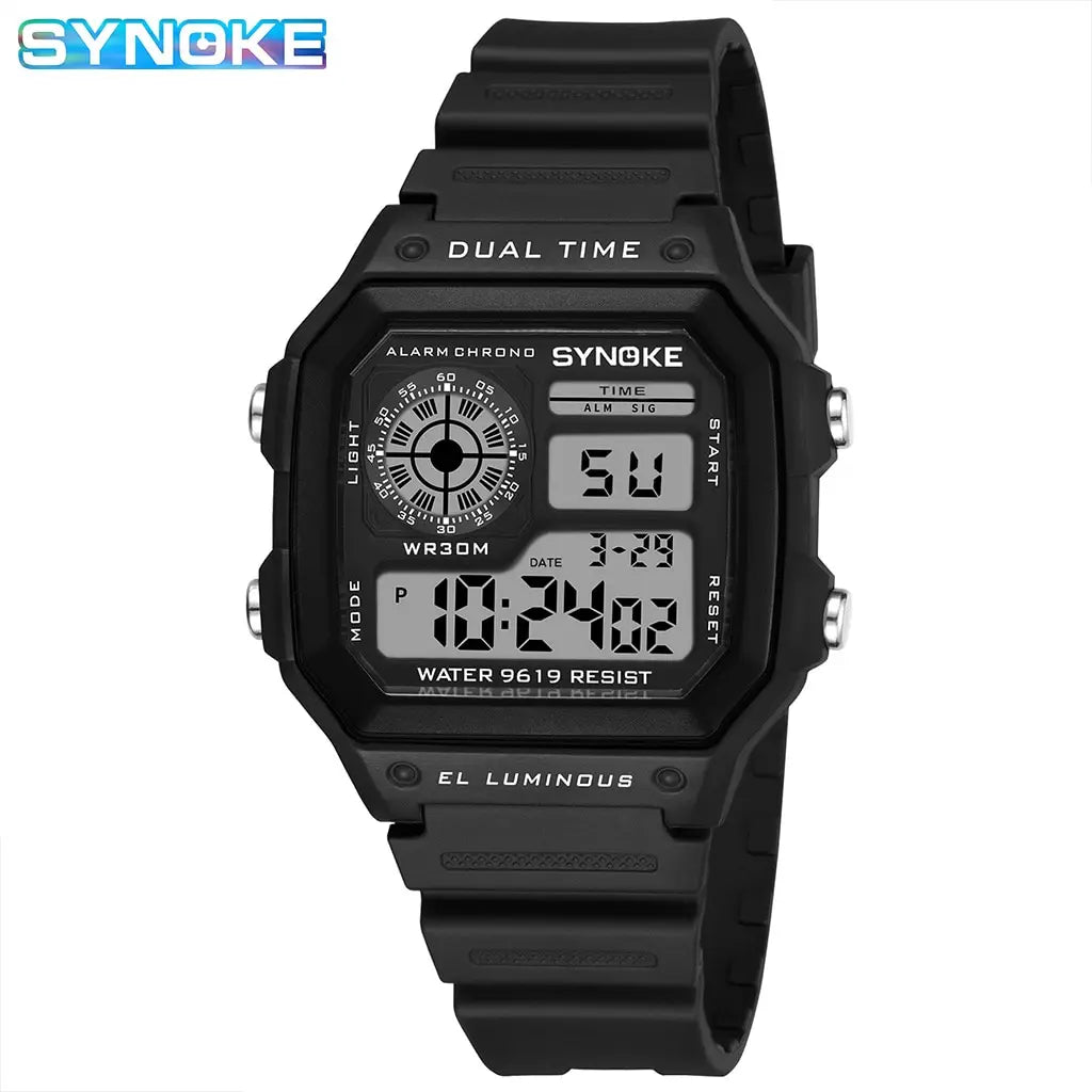 Built Tough, Reads Easy — SYNOKE Royale Sports Digital Watch, Multi Colour Lume Light Digital Watches Men Sports Luminous Chronograph Waterproof Male Electronic Wrist Watches Relogio Masculino