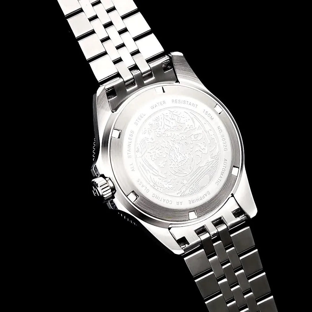 Ocean's Elegance — WISHDOIT MEns Automatic Watch, Stunning Mother of Pearl Dial, Ceramic Bezel [Colour Options]