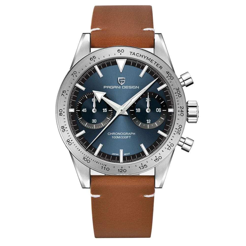 Retro Racing Charm — PAGANI DESIGN PD-1766 Speed Chronograph, Sapphire Crystal, 100M Water Resistant