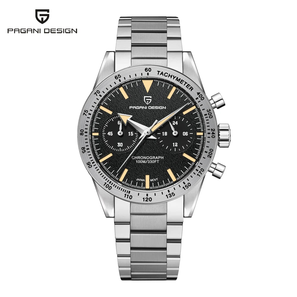 Retro Racing Charm — PAGANI DESIGN PD-1766 Speed Chronograph, Sapphire Crystal, 100M Water Resistant