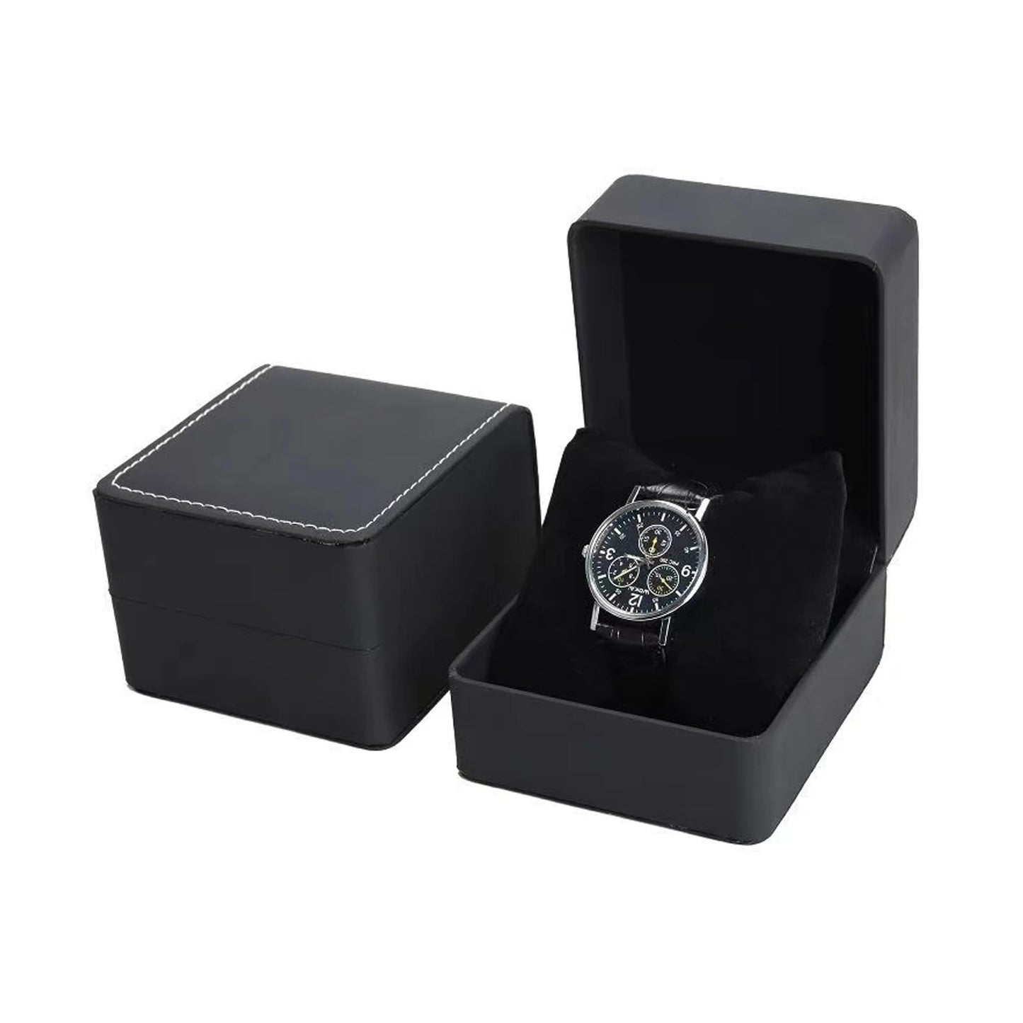 Single Watch Gift Box — PU Leather Display Case with Pillow Cushion Perfect for Gifting! [Colour Options]