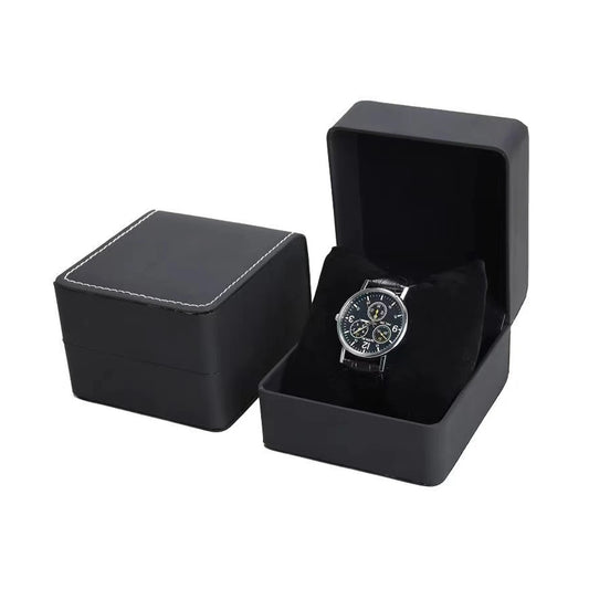 Single Watch Gift Box — PU Leather Display Case with Pillow Cushion Perfect for Gifting! [Colour Options]