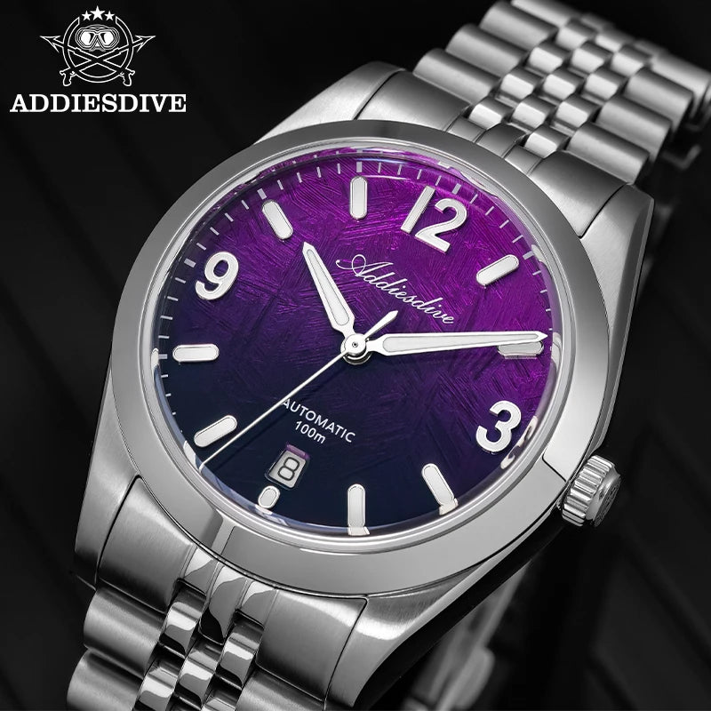 Addiesdive AD2547 — Automatic Watch, Mesmerising Gradient Deep Sea Dial, Sapphire, 100M Water Resistant [Colour Options]