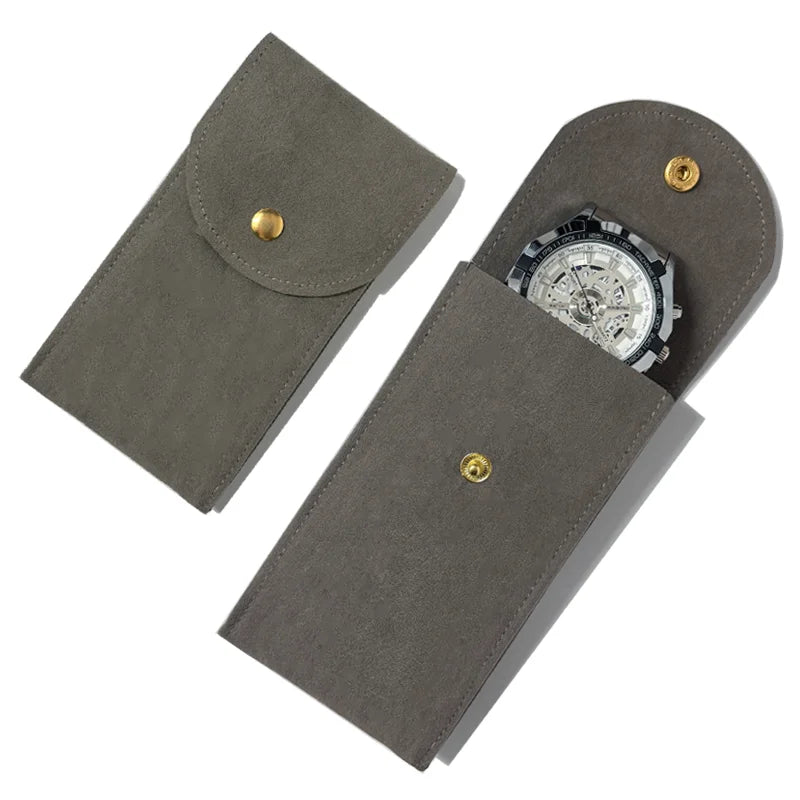 Keep It Dust-Free, Wherever You Go — Protective Velvet Watch Travel Pouch