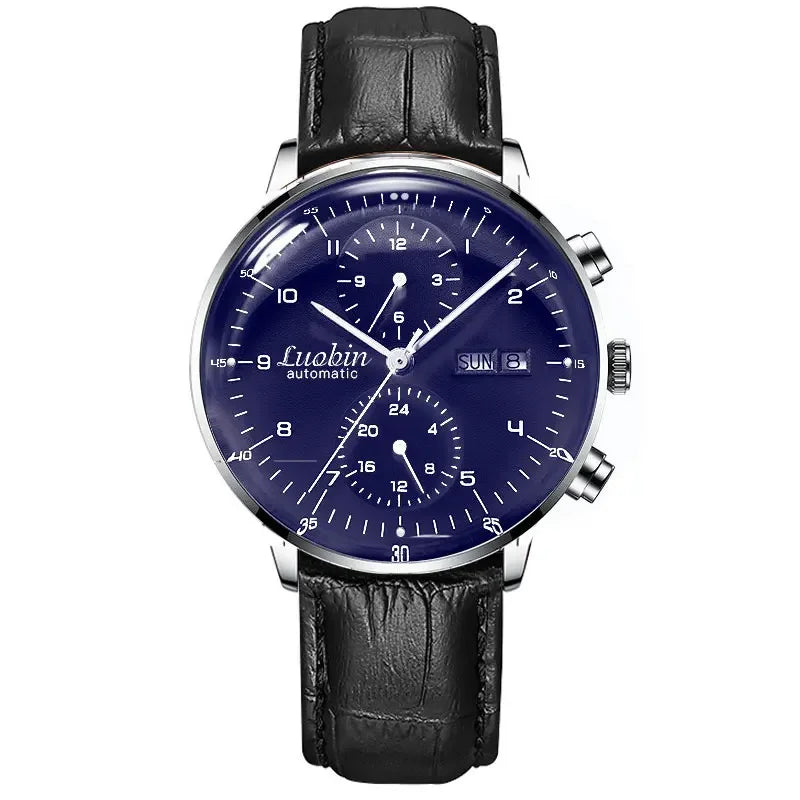 Mens Automatic Mechanical Watch — Week & Date Display, 316L Stainless Steel, 42mm, Luminous, Hardlex Crystal [Dial & Strap Options]