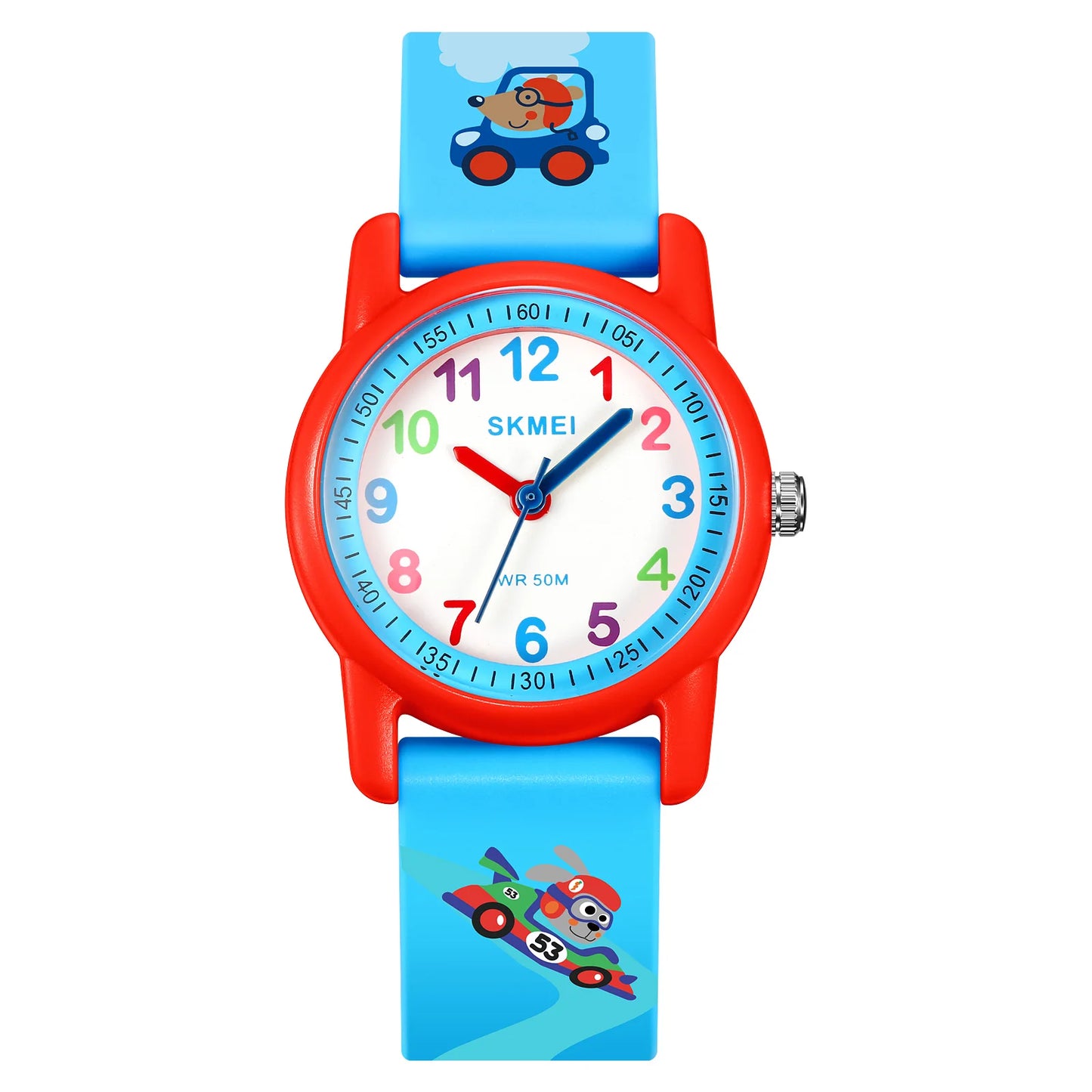 Beautiful SKMEI Kids Watch — 50m Waterproof, Boys & Girls [Colour & Cartoon Options]