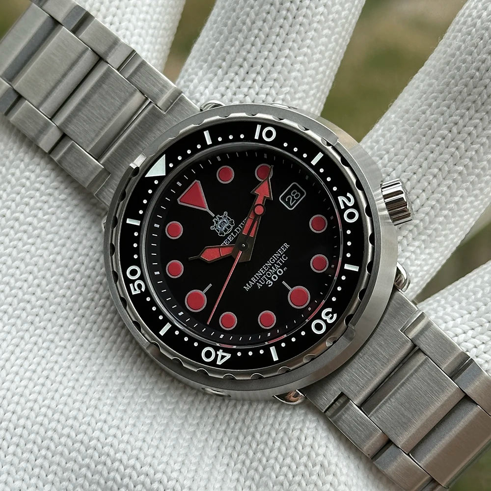 Bold Colour Statement — STEELDIVE SD1975T Upgraded Dial Automatic Shrouded Diver, Ceramic Bezel, 300M Water Resistant [Colour Options & Strap]