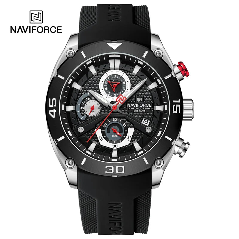 Mens NAVIFORCE Chronograph Watch — Bold Military Looks combined with everday style, Built to Perform