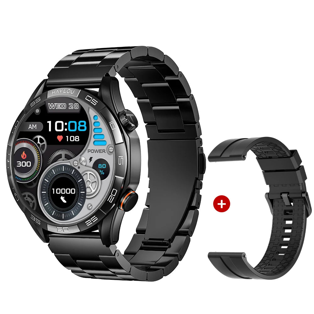 Men's AMOLED Smart Watch — Voice Calling, IP68 Waterproof, 15-Day Battery [Multiple Strap & Colour Options]