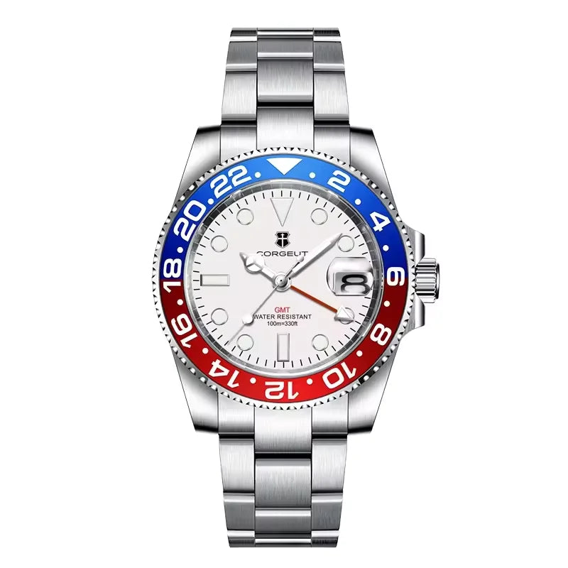 Corgeut GMT Quartz Diver Watch — Iconic Dive Watch Looks, Ceramic Bezel, Unbeatable Value [Multiple Strap & Colour Options]