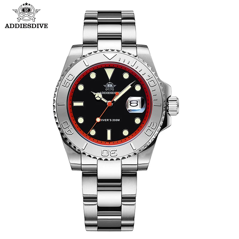 Stand Out — ADDIESDIVE AD2040 Dive Watch, BGW9 Super Luminous, Ceramic Bezel, 200M Water Resistant