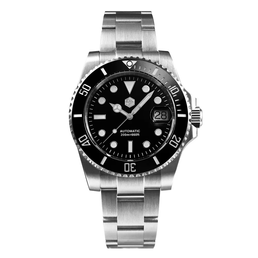 San Martin Water Ghost — Premium Automatic Diver, Sapphire Crystal, 200M Waterproof, 40mm