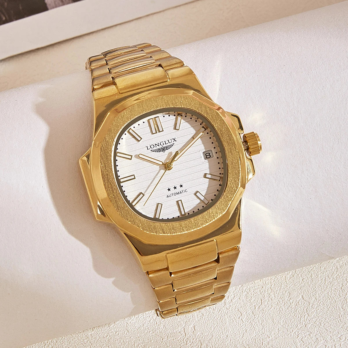 Yacht Board Dial Automatic Watch — Distinctive Case, Date Function [Multiple Colour Options]