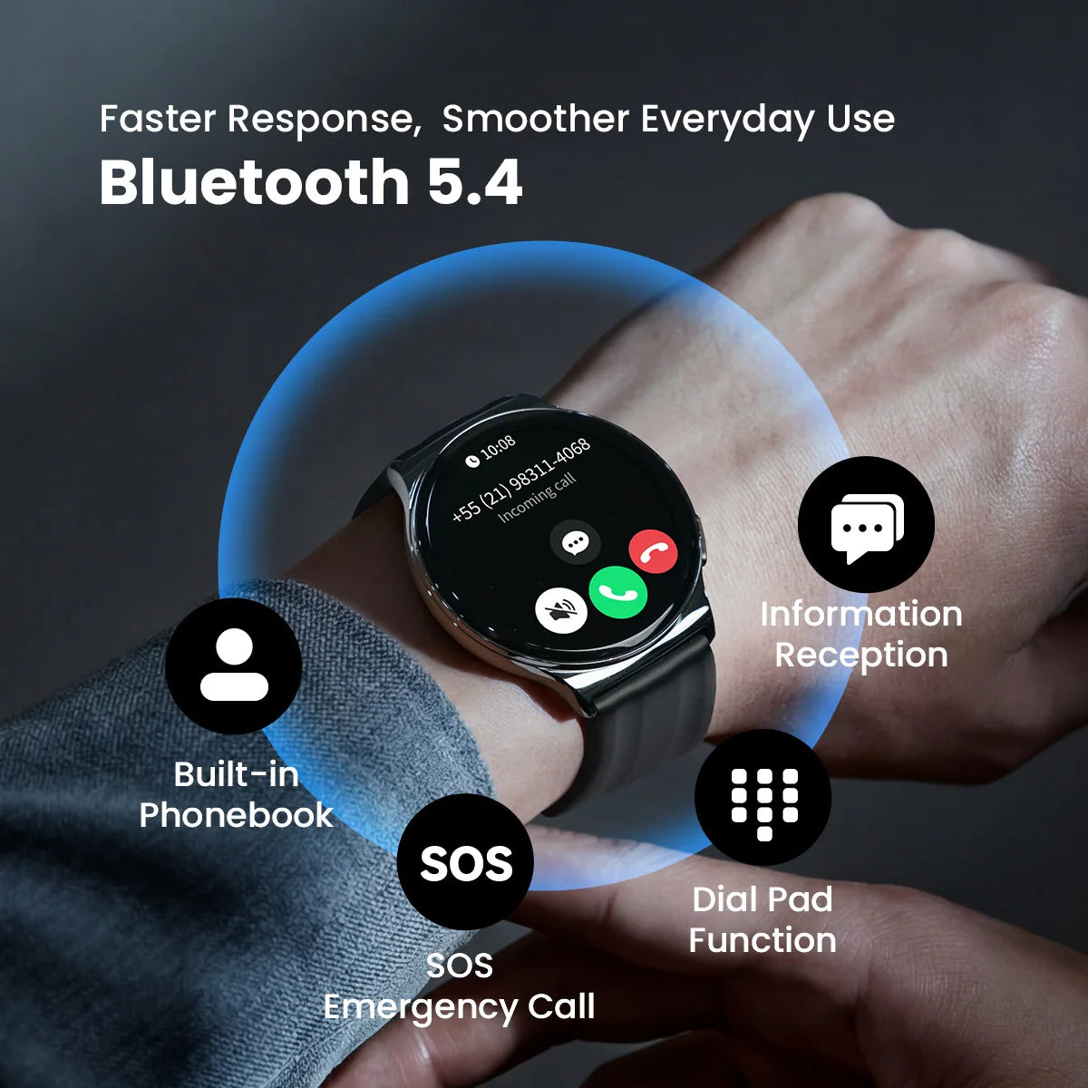 Solar Lite 2 Smartwatch — AMOLED Display, Bluetooth Calling, 17-Day Battery [Colour Options]