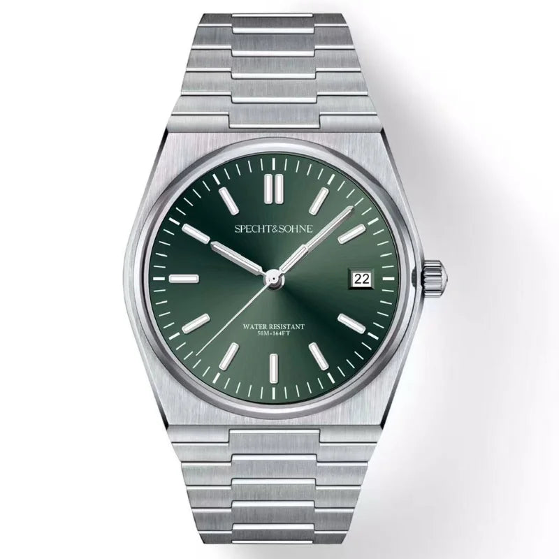 Specht & Sohne integrated-bracelet sport watch, sapphire crystal, Roman numeral dial