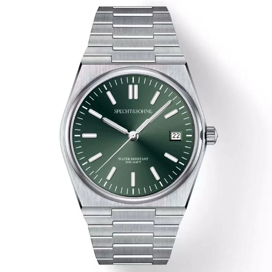 Iconic Looks Specht&Sohne Integrated-Bracelet Sport Watch — Sapphire Crystal, 100M Waterproof [Gold & Silver Strap Options]