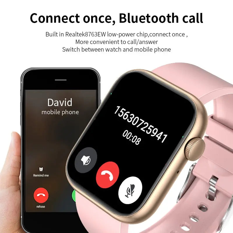 LIGE Smart Watch — Wireless Charging, Bluetooth Calling & Fitness Tracker [Multiple Colour & Strap Options]